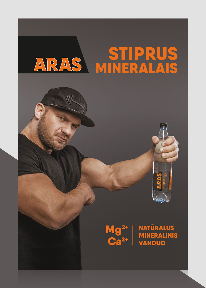 ARAS mineralinis vanduo Vytautas Medineckas teaser kampanijos atskleidimas