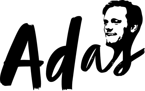 Fotografo „Adas“ juodas logotipas.